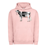 Pigment Salmon Holstein Dairy Cow Urban Hoodie - LillyAllenDesigns