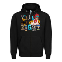 Black Y'all ain't right crazy Zipper Hoodie - texasbilliewilder