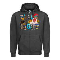 Charcoal Heather Y'all ain't right crazy Zipper Hoodie - texasbilliewilder
