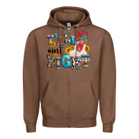 Chestnut Y'all ain't right crazy Zipper Hoodie - texasbilliewilder
