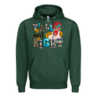 Sports Green Y'all ain't right crazy Zipper Hoodie - texasbilliewilder