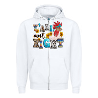 White Y'all ain't right crazy Zipper Hoodie - texasbilliewilder