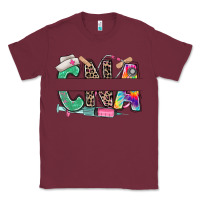 Burgundy custom name cna nurse Classic Tee - RanaPortraitStore