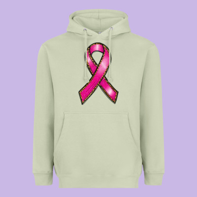 Breast Cancer Ribbon Heavyweight Hoodie Designed By Ranaportraitstore