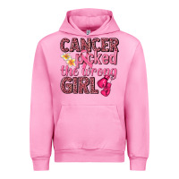 Fuchsia Pink cancer picked the wrong girl Urban Hoodie - NancyCooperArtShop