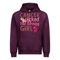 Mauve Wine cancer picked the wrong girl Urban Hoodie - NancyCooperArtShop