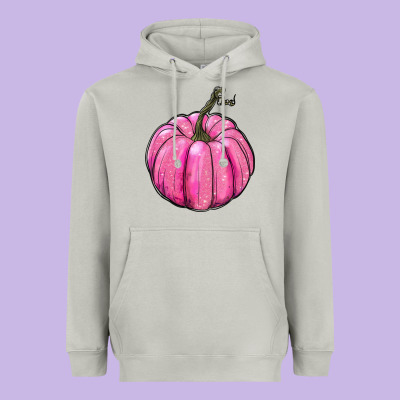 Breast Cancer Awereness Pumpkin Heavyweight Hoodie Designed By Ranaportraitstore
