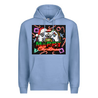Colony Blue gamer merry christmas Premium Hoodie - NancyCooperArtShop