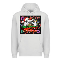 Dove Grey gamer merry christmas Premium Hoodie - NancyCooperArtShop