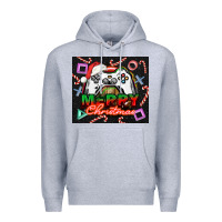 Heather Grey gamer merry christmas Premium Hoodie - NancyCooperArtShop