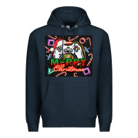Navy gamer merry christmas Premium Hoodie - NancyCooperArtShop