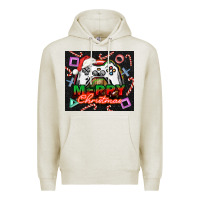 Oatmeal Heather gamer merry christmas Premium Hoodie - NancyCooperArtShop