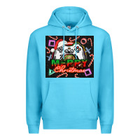 Ocean Blue gamer merry christmas Premium Hoodie - NancyCooperArtShop