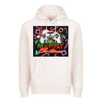 Pale Pink gamer merry christmas Premium Hoodie - NancyCooperArtShop