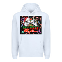 White gamer merry christmas Premium Hoodie - NancyCooperArtShop