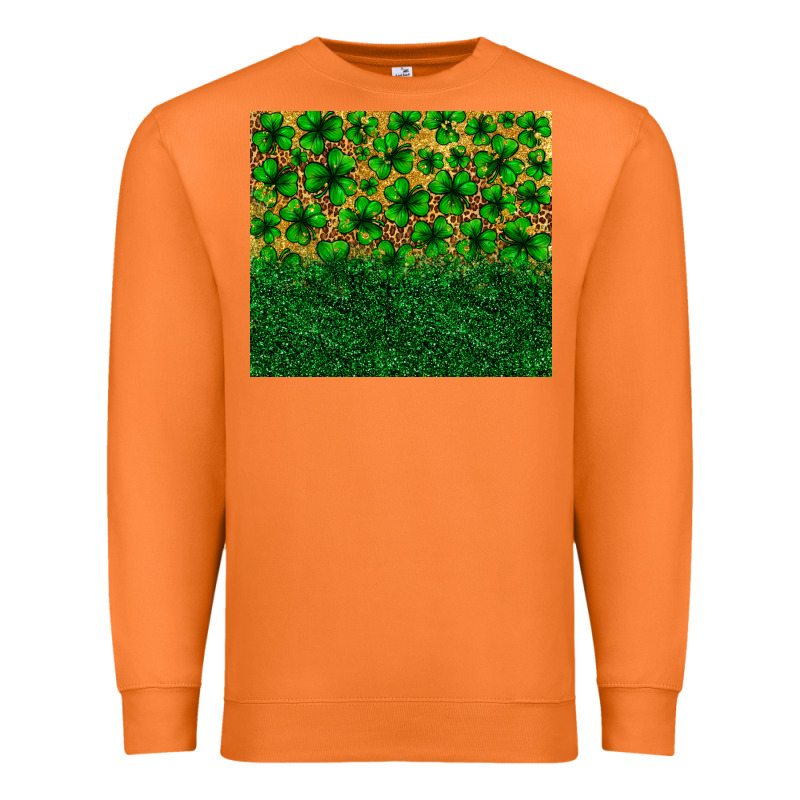 St. Patrick's Day Shamrock Leopard  Tumbler Premium Sweatshirt by Neo Western | Teevron