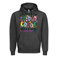 Charcoal Heather I'm ready for second grade but is it ready for me Zipper Hoodie - RanaPortraitStore