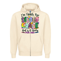 Sandshell I'm ready for second grade but is it ready for me Zipper Hoodie - RanaPortraitStore