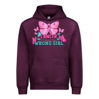 Mauve Wine cancer picked the wrong girl Urban Hoodie - NancyCooperArtShop
