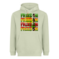 Matcha freedom freedom freedom freedom 1865 Heavyweight Hoodie - Zillion Design Studio