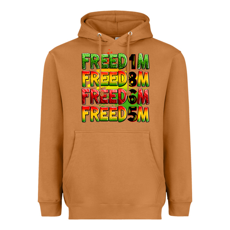 Freedom Freedom Freedom Freedom 1865 Heavyweight Hoodie by Zillion Design Studio | Teevron