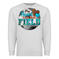 Dove Grey my heart is on that field soccer Premium Sweatshirt - HRA Design Shop