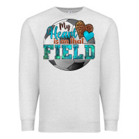 Oatmeal Heather my heart is on that field soccer Premium Sweatshirt - HRA Design Shop