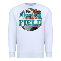 White my heart is on that field soccer Premium Sweatshirt - HRA Design Shop