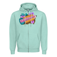 Seafoam Hello Kindergarten Zipper Hoodie - RanaPortraitStore