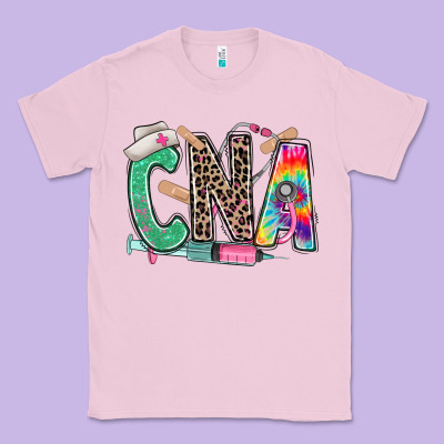 Cna Nurse Tie Dye Leopard Classic Tee Designed By Ranaportraitstore