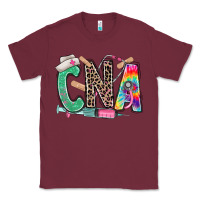 Burgundy cna nurse tie dye leopard Classic Tee - RanaPortraitStore
