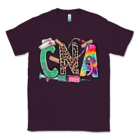 Plum cna nurse tie dye leopard Classic Tee - RanaPortraitStore