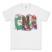 White cna nurse tie dye leopard Classic Tee - RanaPortraitStore