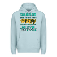 Blue Mist get more tattoos Premium Hoodie - NancyCooperArtShop