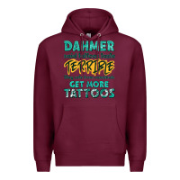 Burgundy get more tattoos Premium Hoodie - NancyCooperArtShop
