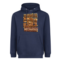 Navy educated motivated elevated melanated Heavyweight Hoodie - Zillion Design Studio