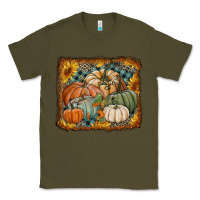 Army Green pumpkins with sunflowers Classic Tee - RanaPortraitStore