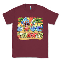 Burgundy love summer gnomes  Background Classic Tee - BarkalooDesign