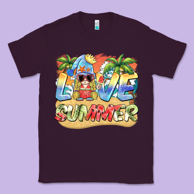 Love Summer Gnomes  Background Classic Tee Designed By Barkaloodesign