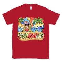 Red love summer gnomes  Background Classic Tee - BarkalooDesign