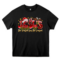 Black Jesus The Reason For The Season Heavy Core Tee - CowhideDigitalArt