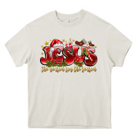 Cream Jesus The Reason For The Season Heavy Core Tee - CowhideDigitalArt