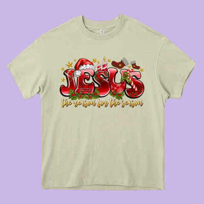 Jesus The Reason For The Season Heavy Core Tee Designed By Cowhidedigitalart