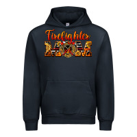 Navy American Firefighter Mom Urban Hoodie - LillyAllenDesigns