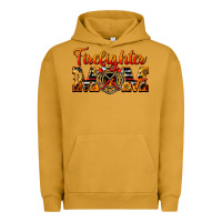 Pigment Peanut Butter American Firefighter Mom Urban Hoodie - LillyAllenDesigns