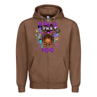 Chestnut minding my own business afro messy bun Zipper Hoodie - texasbilliewilder