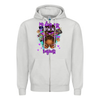 Dove Grey minding my own business afro messy bun Zipper Hoodie - texasbilliewilder