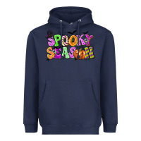 Navy Spooky Season Heavyweight Hoodie - texasbilliewilder