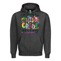 Charcoal Heather I'm ready for third grade but is it ready for me Zipper Hoodie - RanaPortraitStore