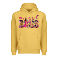 Antique Gold girl boss afro black woman Premium Hoodie - NancyCooperArtShop